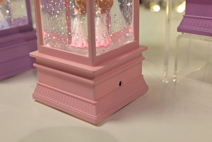 Lighted Fairytale Princess Snow Globe Lantern – Ice Queen, Golden Rose, Storybook (LED Night Light)