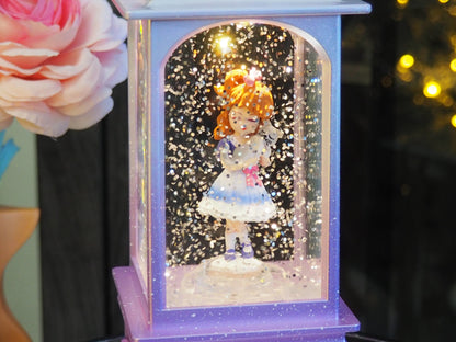 Automatic Water Spinner Princess Snow Globe Lantern – No Shaking Glitter Light, Lighted Fairytale Gift