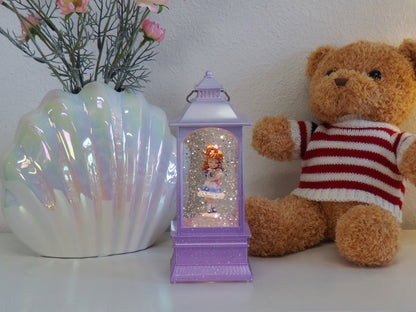 Automatic Water Spinner Princess Snow Globe Lantern – No Shaking Glitter Light, Lighted Fairytale Gift