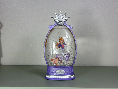 Lighted Princess Snow Globe Lamp with Crown, Glitter Globe, Girls Room Decor