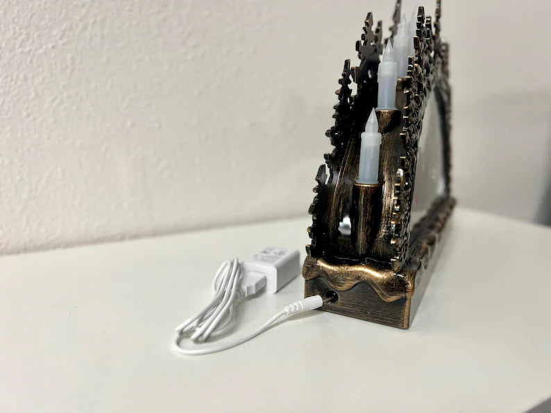 Lighted Musical Nativity Bridge Glitter Globe, Large Holy Family Mantel Centerpiece, Snow Globe